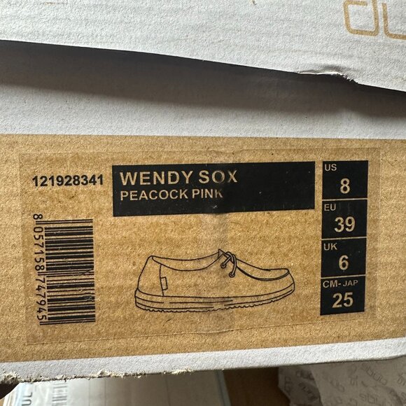 HEY DUDE WENDY SOX PEACOCK PINK 8 - Picture 2 of 5